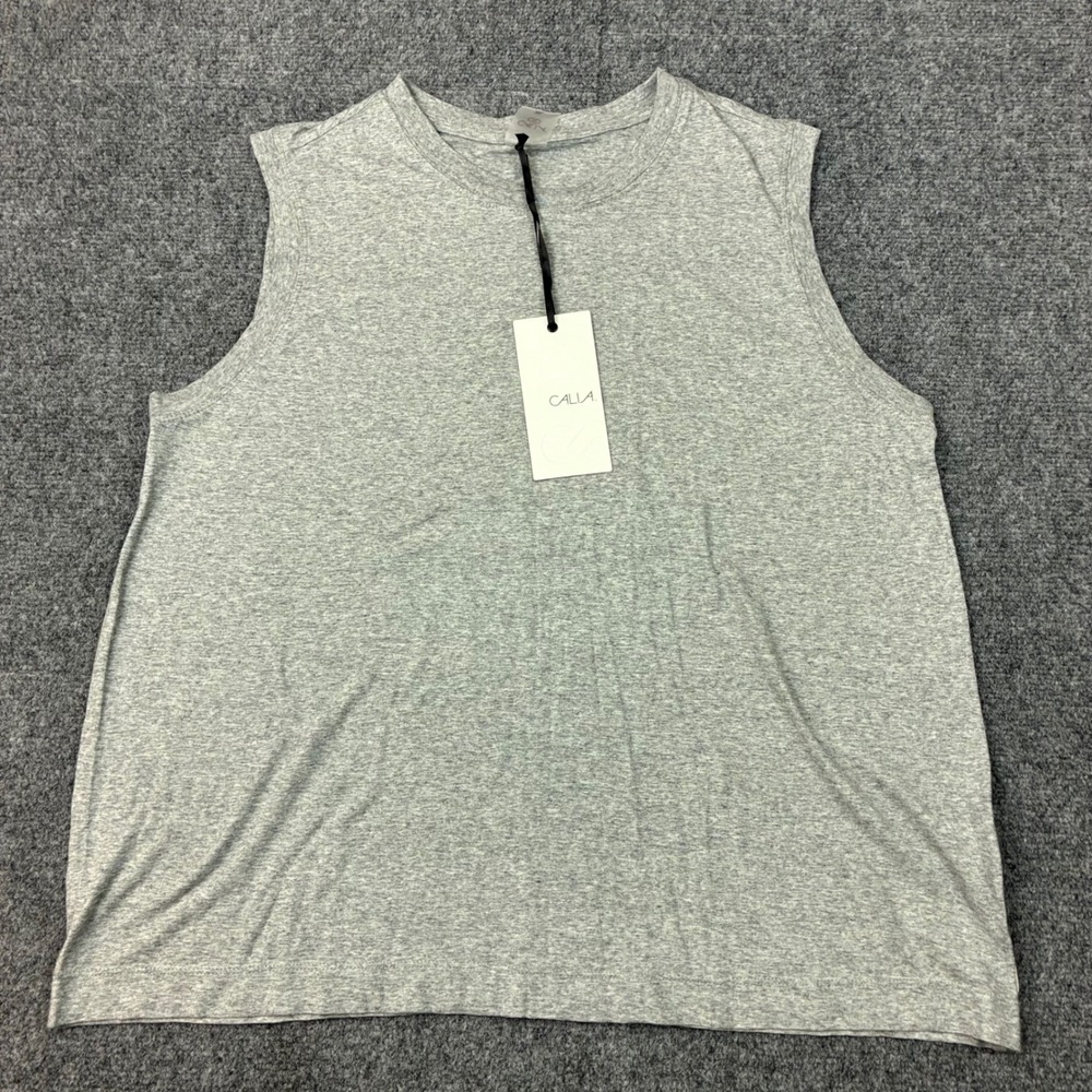 CALIA Everyday Slub Muscle Tee Light Heather Grey XL WAX154HGW